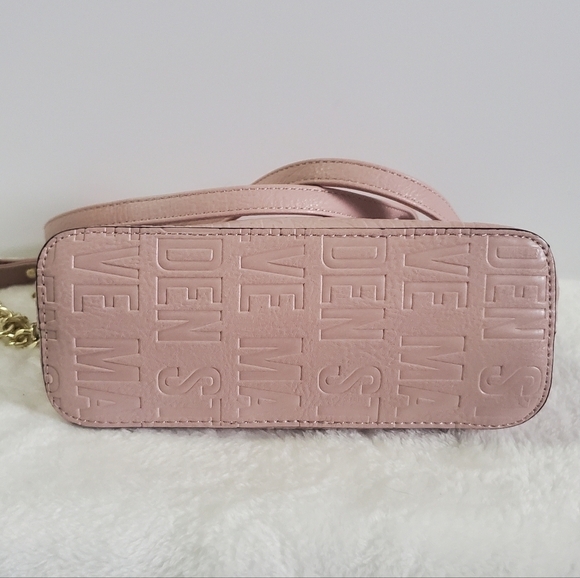 STEVE Madden Blush Pink Gold Chain Faux Leather Crossbody Bag Purse - Picture 10 of 14